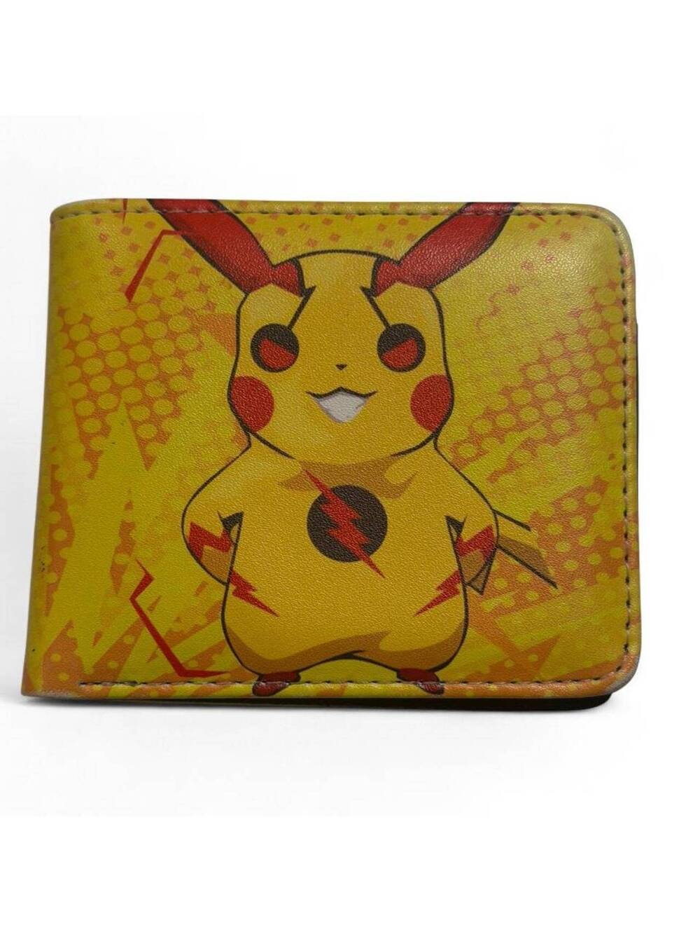 Yellow Pikachu Flash Themed Bi-Fold Wallet